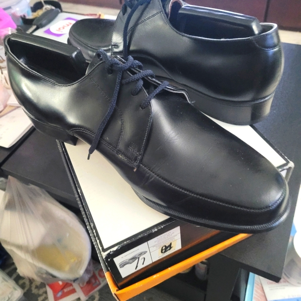 Classic Black Leather Derby Shoes